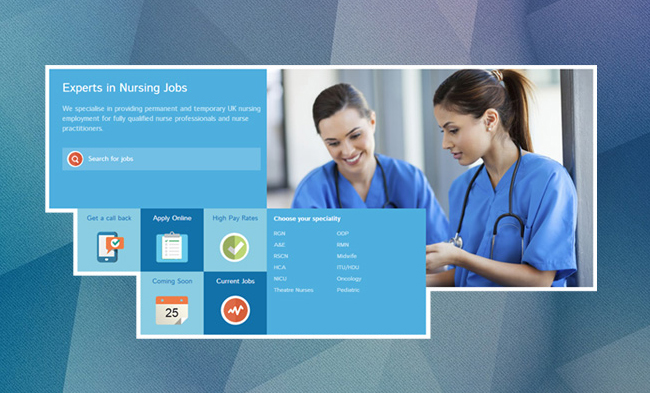 Screenshot from nursing jobs page on Coyle Nursing's website