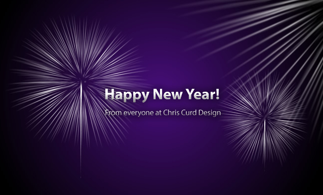 Happy New Year fireworks from Chris Curd Design