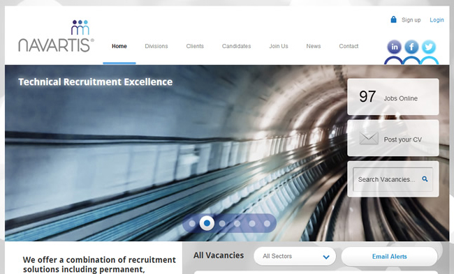 Navartis homepage full screenshot